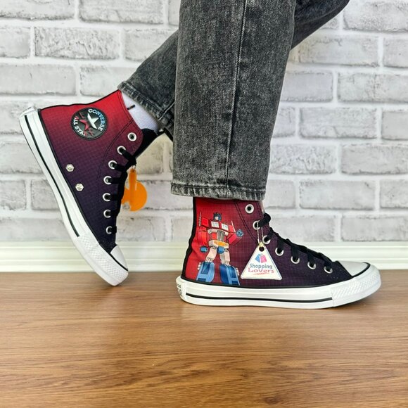 ❤️❤️Converse Chuck Taylor Hi Transformers Autobots 7 Women Shoes Black A11659C - Picture 1 of 14